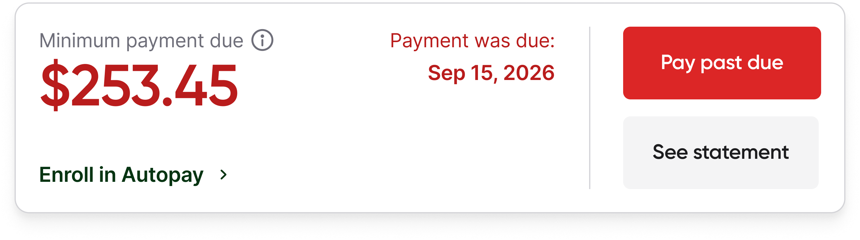 Payment card variation showing payment in progress.